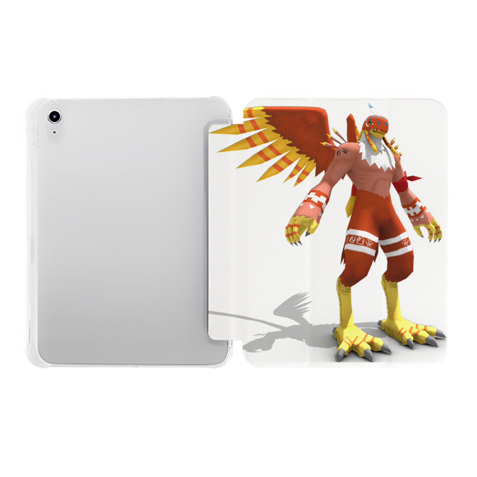 （画像用） Digimon デジタルモンスター/デジモン IPad ケース ペン収納付き 三つ折りスタンド PUレザー×シリコン 対応機種9.5/10.5/10.9インチ